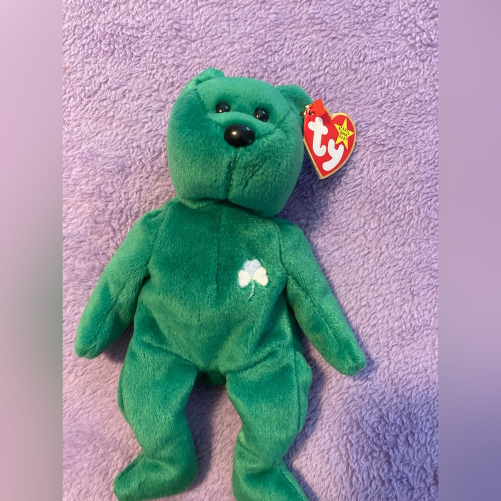 TY BEANY BABY Shamrock Bear WITH TAGS